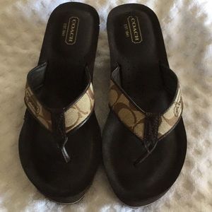 Coach low wedge sandal